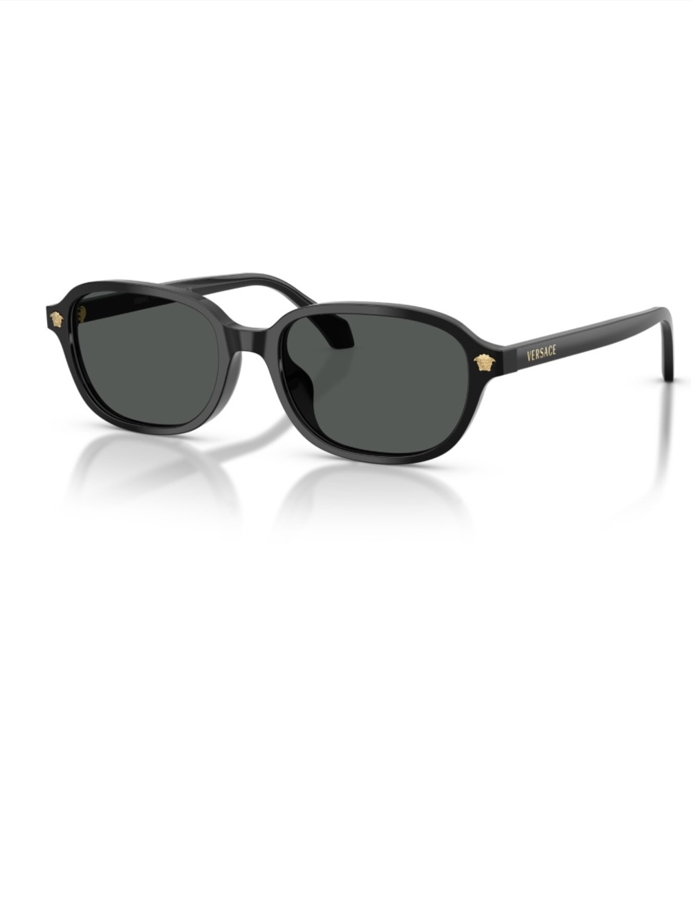 Versace Black Sunglasses with Gold Medusa Accents